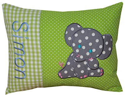 Kuschelkissen mit Elefant und Wunschnamen