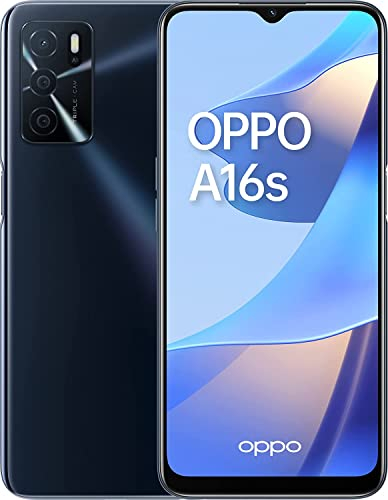 OPPO A16s Smartphone 64GB, 4 GB RAM, Dual SIM, Ricarica Rapida 10 W - Nero - Vdf Libero