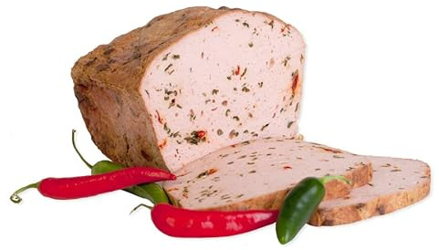 Jalapeno Leberkäse ★ Scharfer Leberkäse mit frischem Jalapeno ★ Landmetzger Schiessl ★ ca. 1500g