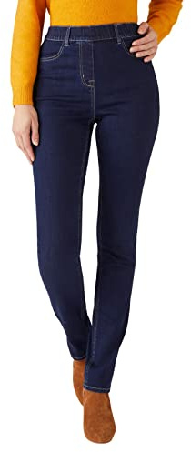 Damart - Jean enfilable by Femme Bleu Imprimé Taille 42