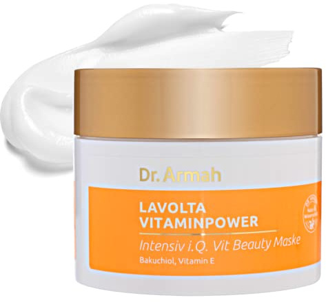 LAVOLTA natürliche Vitamin Anti-Aging Gesichts-Maske gegen Falten, große Poren, Pickel & unreine Haut mit Bakuchiol, pflanzlichem Retinol Ersatz, Niacinamid, Vitamin E 100ml – vegan
