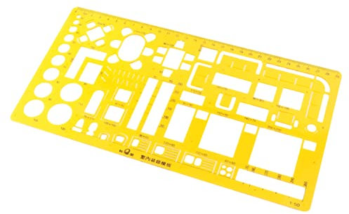 Ciieeo Architektur-zeichenlineal Kunststoff Zeichenschablonen Mit Baumesslineale Bauschablonen-lineale Für Schule Und Büro Transparent Mit Skala