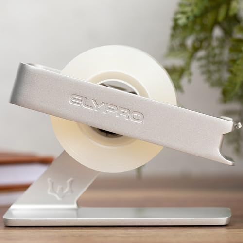 ELYPRO Moderner Klebebandabroller für den Schreibtisch – Elegantes und minimalistisches Design, Schwermetall hergestellt, platzsparend, perfekt für Büro und Zuhause oder als stilvolles Geschenk