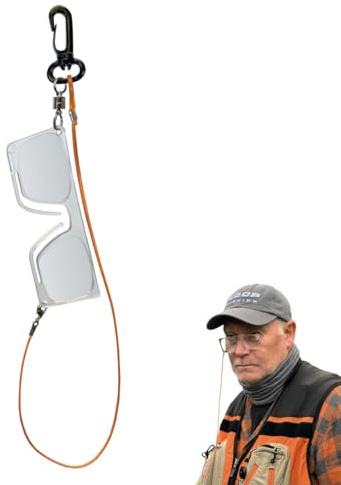 Fly Fishing Magnifying Glasses - Clip-on nose, Magnetic Release and One-Handed Use. 8295