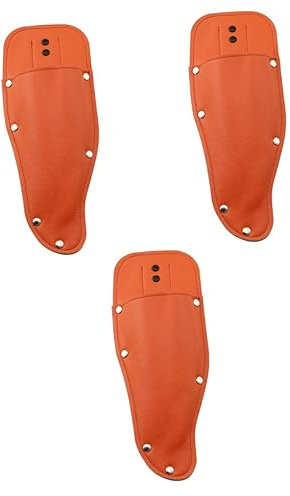 Uonlytech 3piezas Funda De Cuero Para Tijeras De Podar Funda Protectora De Jardín Diseño Retro Práctica y Duradera Para Herramientas De Jardinería