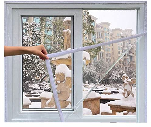 Reuvv Magnetisches Fenster-Isolierungsset, starke Fenster-Isolationsfolie mit vollem Rahmen, um die Kälte vor dem heißen Sturm im Winter zu halten und