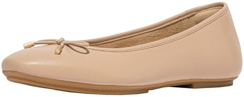 Fitflop Womens Delicato Bow Soft Leather Ballet Flats Shoe, Classic Beige, 6 UK