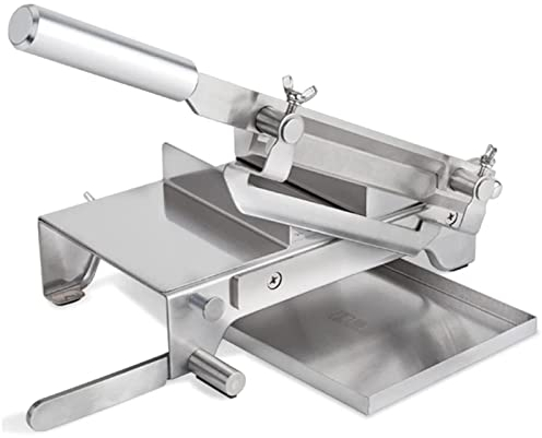 Cortadora de Carne para Uso doméstico o Comercial, cortadora de Carne Cortadora de Acero Inoxidable Máquina cortadora de Carne y Pasteles Máquina cortadora de Carne de Cordero y FR