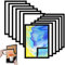 Gigtoop 12 Stück Magnetrahmen A4,Diamond Painting Rahmen,Selbstklebender magnetischer Bilderrahmen,Infotaschen, Blatthalter für A4 Informationsdarstellung - 32,5 x 24 cm, Kinderbilder Bilderrahmen