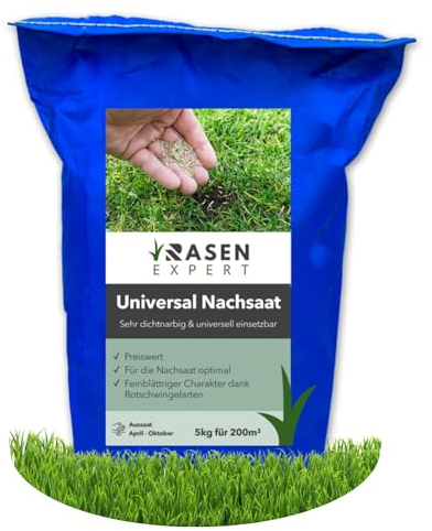 Premium Universal Nachsaat Rasensamen Grasssamen 10 kg - 400m² - feinblättiges Gras
