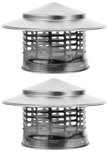Alipis Comignolo Conico 110 Mm 2 Pezzi Superiore Per In Acciaio Inox Cappucci Antipioggia Per Tetto Rotondo Sostituzione Della Del Tetto Per Lo Sfiato Del