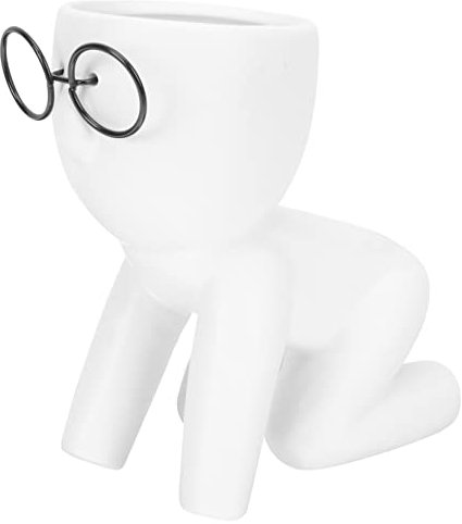 FUNOMOCYA Sfera Da Discoteca Rosa Vasi in Ceramica Per Piante Grasse Piccoli Vasi Per Bonsai Contenitori Per Piante Da Giardino Design Umano Per Decorazione Casa Ufficio