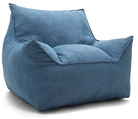 ZXXDSMYF Sitzsack Grau Blau Lazy Sofa Soft Big Sitzsack Stuhl Für