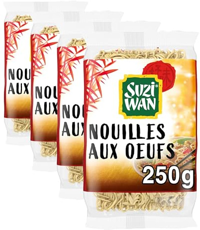 SUZI WAN Nouilles aux oeufs 250g (Lot de 4)