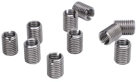 Reductor de Rosca M10 a M10, 10 Piezas de Tuerca Reductora de Rosca M10x1.25 a M10x1.25, Casquillo Roscado de Manga de Ajuste Universal de Metal