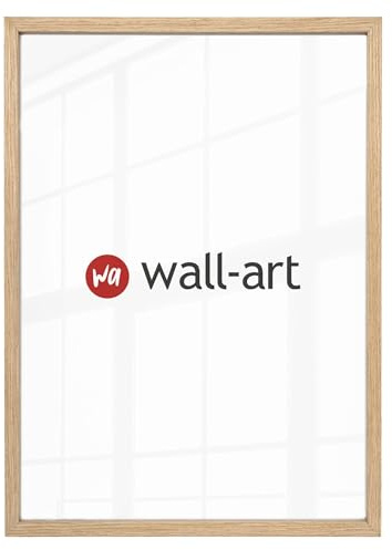 K&L Wall Art Große Bilderrahmen aus Holz Fotorahmen Natur Holzbilderrahmen Echtholz Gallerie Wechselrahmen mit Acryl-Glas (Naturholz, 60x80 cm)