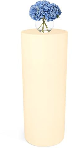 Kloris Runde Säule Sweet Table Höhe 70 cm Durchmesser 35 cm Farbe Creme Made in Italy