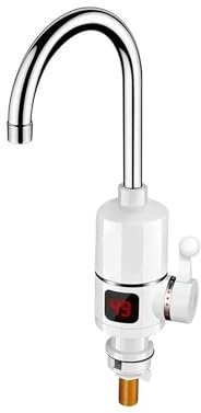 TIEOAXFT Electric Kitchen Water Heater Tap Instant Hot Water Faucet Heater Cold Heating Faucet Tankless Instantaneous Water Heater(Yellow)