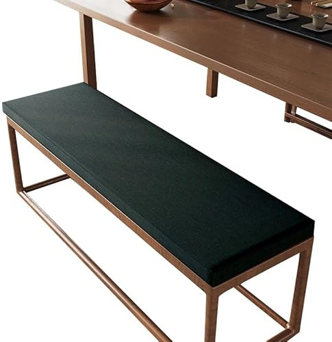 Yekuhe Cuscino per Panca Sfoderabile Lavabile Doppio Antiscivolo Altamente Elastico Adatto per Panchine da Giardino, Altalene, Terrazzi, Panchine da Interno(Dark Gray,75x35cm x5cm Thick)