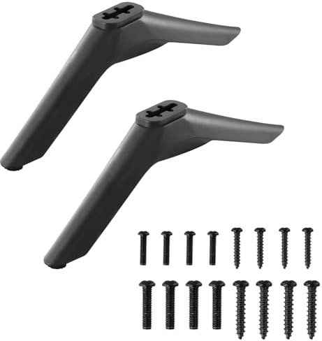 Lot De 2 Pieds De Piédestal De Base TV Universels, Support de Table Smart TV avec Vis, Support TV Universel Compatible avec Plupart des Téléviseurs LED LCD de 32,40,49,50,55,65 Pouces (32-43 Pouce)