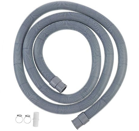 ETHZZLE 2m Flexible Extension Drain Hose for Washing Machine Water Draining Pipe for Laundry Sink Installation
