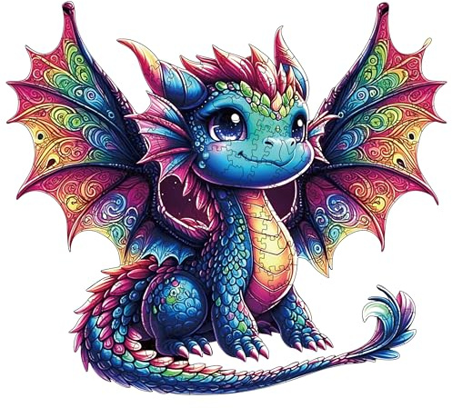 Holzpuzzle Erwachsene, Drache Holzpuzzles 200 Teile, Einzigartiges Tierform Holz Puzzle, Wooden Puzzle sind Kreative Familie und Freunde