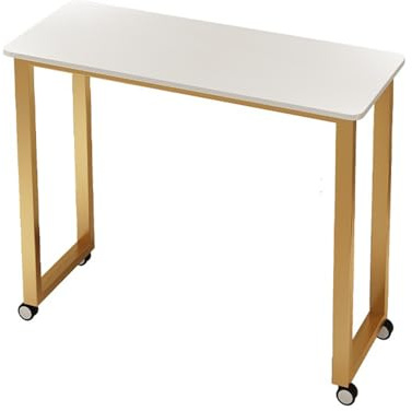 Tragbarer Roll-Nageltisch mit Rädern – Professioneller Nagelschreibtisch für Salon & Spa Beauty Make-up Vanity Station Holz Workstation für Nail Art & Maniküre