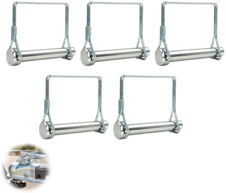 5 Pcs Goupilles de Verrouillage Arbre 10mm*70, Goupilles de Sécurité Carrée en Acier Galvanisé pour Remorques, Agriculture, Bricolage, Trailers et Pelouse, Goupilles de Blocage Carrée
