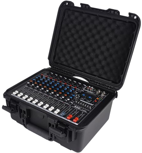 X-960D 8-Kanal Professionelles Powered Mischpult mit Hochleistungsverstärker, All-in-One Audio-Soundboard für 15-Passivlautsprecher, 99 DSP-Effekte, 7-Band Grafik-EQ, Bluetooth/USB, 48V Phantomspeis