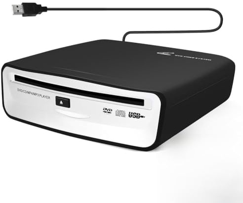 Gokelomg Lecteur CD externe universel pour voiture, peut être connecté au port USB dans la voiture, l'ordinateur portable ou la télévision, pour la navigation avec Android 4.0 et