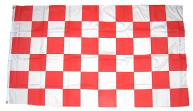 Fahne/Flagge Karo rot/weiß NEU 90 x 150 cm Flaggen