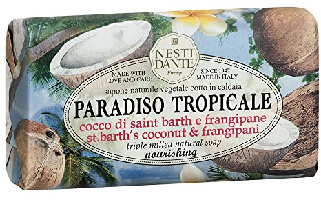 Nesti Dante Paradiso Tropicale St. Barth Coconut & Frangipani (Seife 250 g, Unisex, für alle Hauttypen geeignet) 3800164