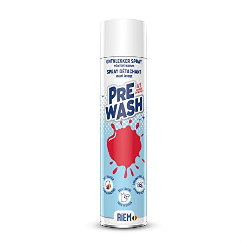RIEM - Pre-Wash 600 ml - Spray Détachant Avant Lavage - Blanc et Couleurs - Tous Textiles - Même à Basse Température dès 30°C