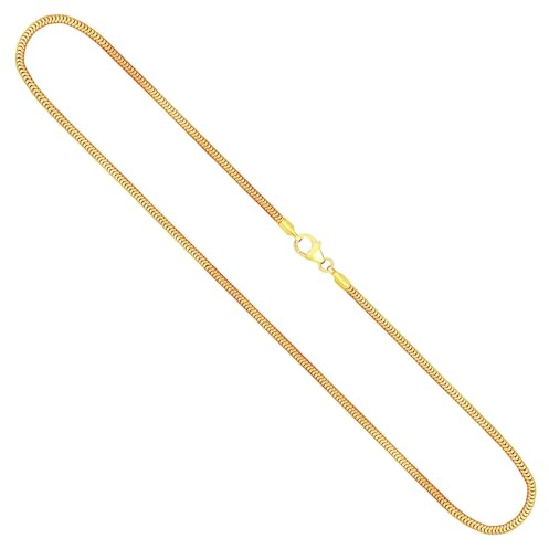 18 Karat 750 Gold Schlangenkette Damen Echtgold 0.8-2.4 mm - Länge wählbar