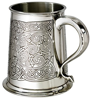 Wentworth Pewter Celtic Spirals 1pt Pewter Tankard