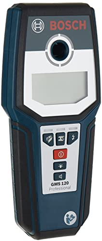 BOSCH PROFESSIONAL GMS 120 Wall Detector - Metal Detection, Battery Powered, LCD Display, Adjustable Length, IP66 Protection Rating