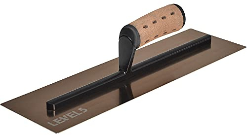 LEVEL5 16 x 4.75 0.7 MM Flat Drywall Trowel | Triple-Hardened Stainless Steel, High-Impact Handle | Sheetrock Gyprock Wall-Board Plasterboard | 4-963