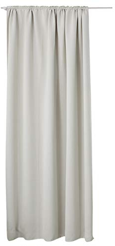 Laneetal Thermovorhang, Verdunklungsvorhang für Wohnzimmer Schlafzimmer, Blickdicht, mit Kräuselband für Schiene, 250g/m² Schwere Wärmeisolierende, 140 x 245 cm, Creme