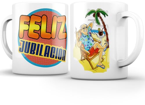 TAZA PERSONALIZADA | REGALOS ORIGINALES PARA JUBILACION | REGALOS ORIGINALES PARA HOMBRE | REGALOS DE JUBILACIÓN | TAZA JUBILACION DE CERÁMICA DE 350ML |