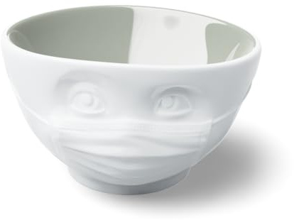 FIFTYEIGHT PRODUCTS / Tassen/Schale „Zuversichtlich (Porzellan, 500ml, weiß, Innen: Stein, Made in Germany)