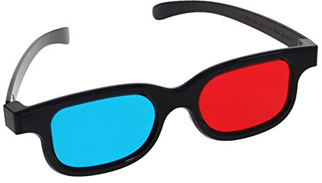 Othmro, montatura per occhiali 3D in resina con lenti in stile semplice 3D, per videogiochi, stile extra, 1 pezzo