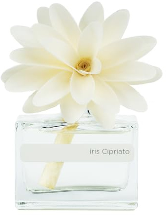 MUHA' | Profumatore Flower Diffuser, Iris Cipriato, 30 ml | Profumatore per AmbientiDiffusore Ambiente con Fiore in Legno di Betulla