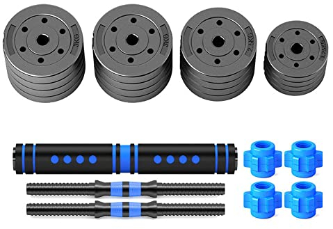 LTLCLZ Kurzhantel Langhantel Set Home Gym Fitness Hanteln Einstellbare Gewichte Kit Für Fitness Trainingsgeräte,40kg Set