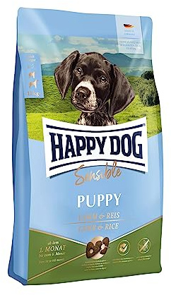 Happy Dog Sensible Puppy Lamm & Reis Welpenfutter, 18 kg | Geflügelfreies Welpenfutter ab 4. Woche, weizenfrei, 77 % tierisches Protein, Großgebinde mit Lamm