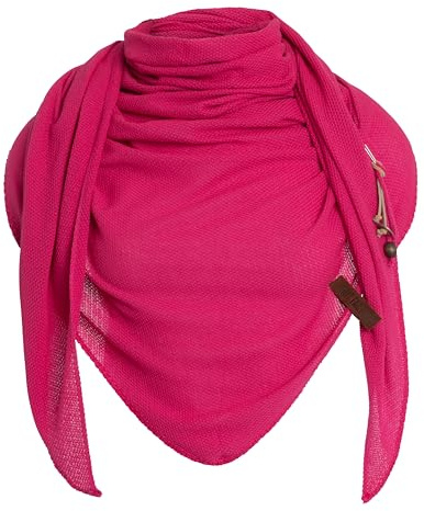 KNIT FACTORY - Lola Dreieckstuch - Fein Gestrickter Damen Schal - Tuch Schal - Für Frühling und Sommer - Baumwollmix - 190x85 cm