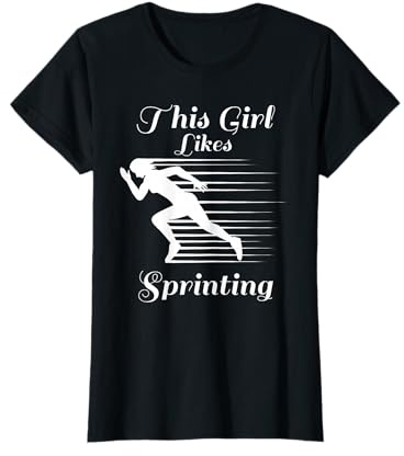 Mädchen mag Sprinten Leichtathletik Kurzstreckenlauf T-Shirt
