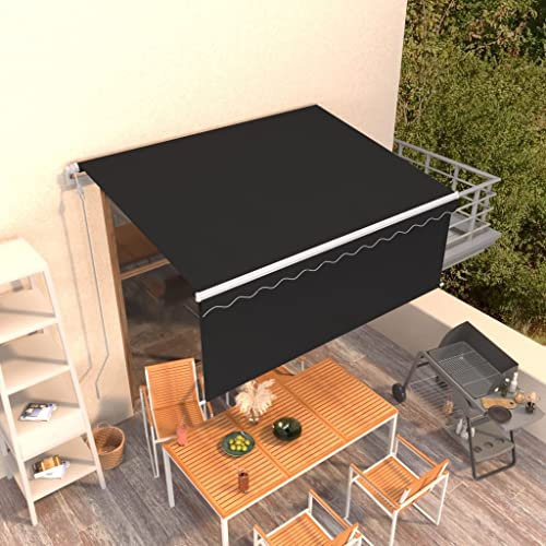 INLIFE 3069269 Store banne à bras articulé automatique avec store 3 x 2,5 m Anthracite 23,28 kg