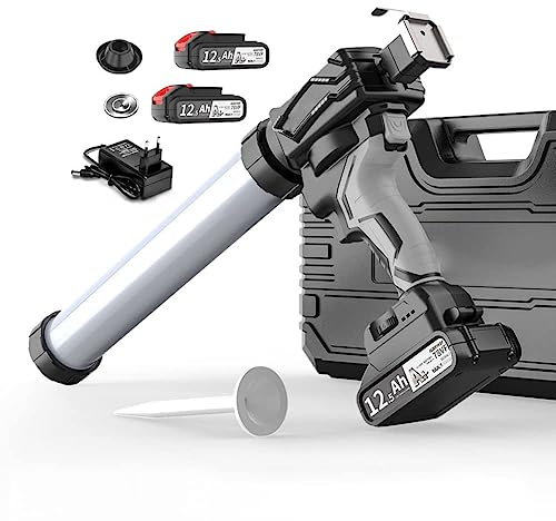 Electric Cartridge Sausage Caulking Gun Automatic Cordless Caulk Gun Adhesive Gun Soft Hard Glass Glue Caulking Gun, Automatic Release Glue, 21V Battery Powered Sealant Gun 2battery