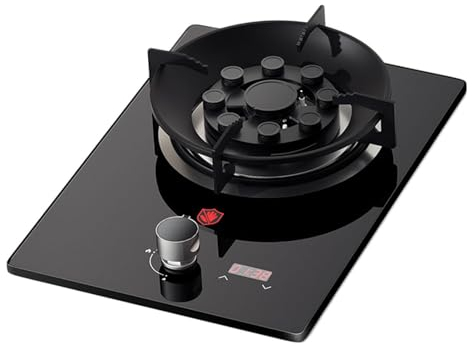 Cuisinière À Gaz Propane, Cuisinière Au Propane À Brûleur Unique En Verre Trempé, Cuisinière À Gaz Propane De Bureau, Max 17742,4 BTU, Adaptée Aux Cuisines Et Aux Appartements (Color : LPG, Size : S
