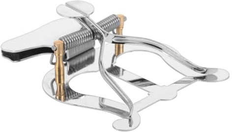 Silberne Posaunenlyra aus Metall für Marschposaunen, Notenheft | Klemmhalterung Platzsparendes Design Leicht Abnehmbar für Einsteiger und Blasorchester
